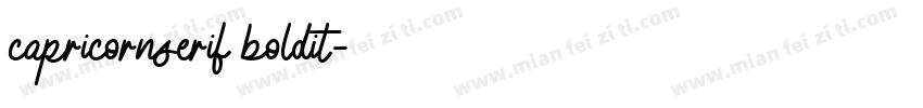 CapricornSerif BoldIt字体转换